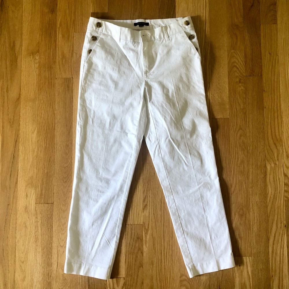 Tommy Hilfiger White Sailor Capri Waverly Pant